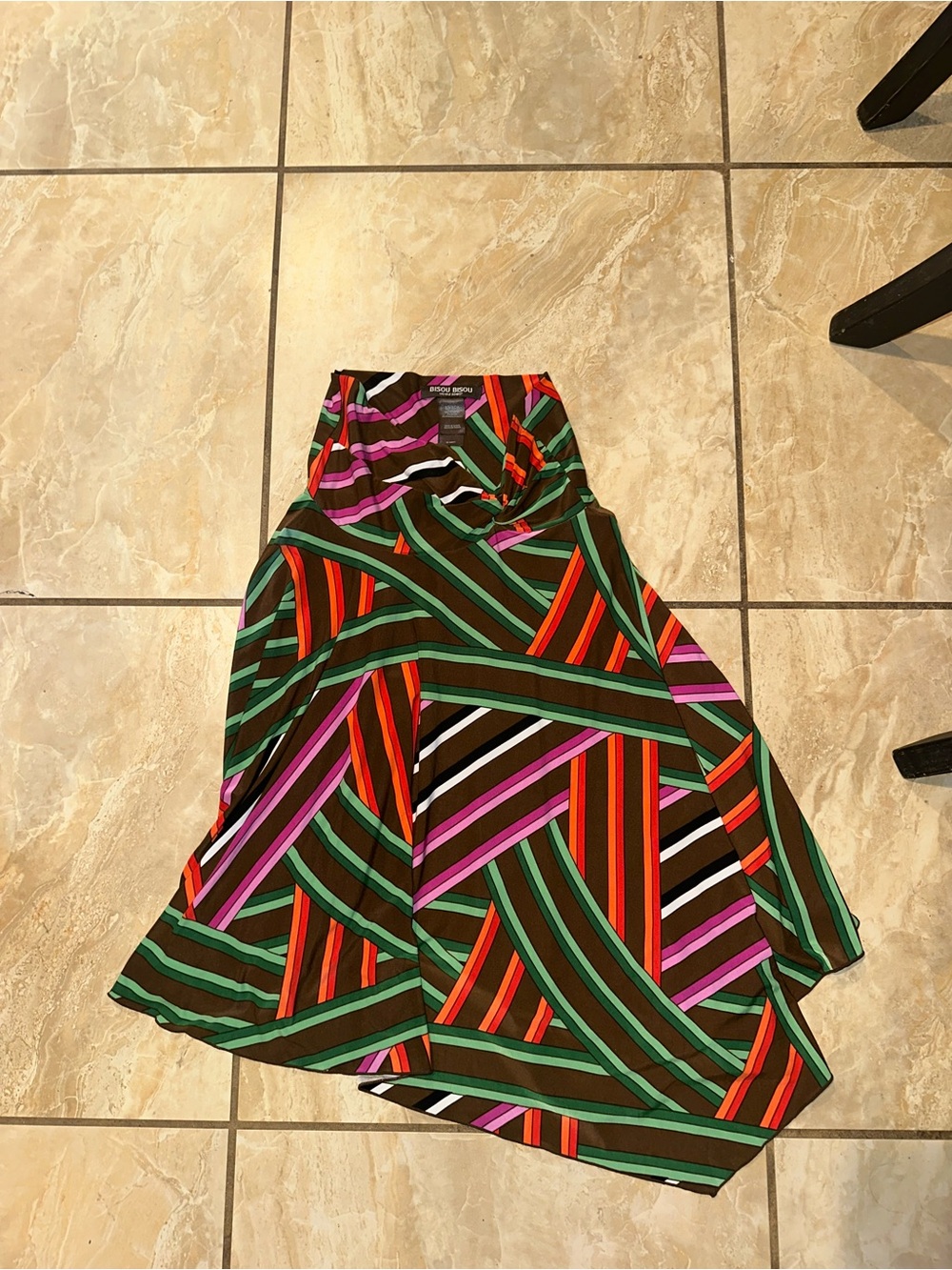 Y2K Brown Bisou Bisou Asymmetrical Skirt Size XS